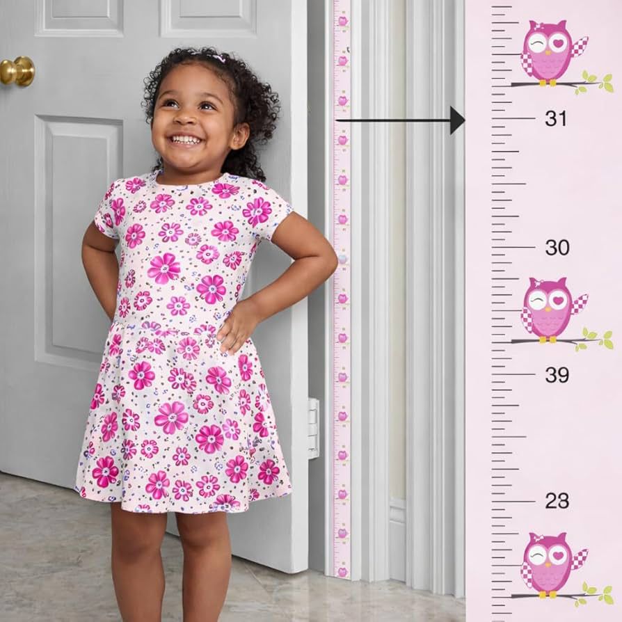 Doorframe Growth Chart – Pink Owl
